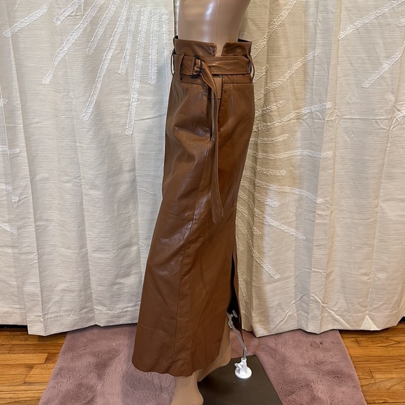 Brunello Cucinelli Leather Maxi Skirt - Picture 8 of 13